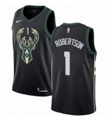 Youth Adidas Milwaukee Bucks 1 Oscar Robertson Authentic Black Alternate NBA Jersey Statement Edition Youth Adidas Milwaukee Bucks 1 Oscar Robertson Authentic Black Alternate NBA Jersey Statement Edition