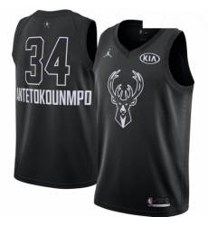 Youth Nike Jordan Milwaukee Bucks 34 Giannis Antetokounmpo Swingman Black 2018 All Star Game NBA Jersey Youth Nike Jordan Milwaukee Bucks 34 Giannis Antetokounmpo Swingman Black 2018 All Star Game NBA Jersey