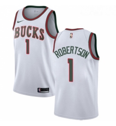 Youth Nike Milwaukee Bucks 1 Oscar Robertson Swingman White Fashion Hardwood Classics NBA Jersey Youth Nike Milwaukee Bucks 1 Oscar Robertson Swingman White Fashion Hardwood Classics NBA Jersey