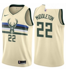 Youth Nike Milwaukee Bucks 22 Khris Middleton Swingman Cream NBA Jersey City Edition Youth Nike Milwaukee Bucks 22 Khris Middleton Swingman Cream NBA Jersey City Edition