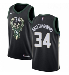 Youth Nike Milwaukee Bucks 34 Giannis Antetokounmpo Swingman Black Alternate NBA Jersey Statement Edition Youth Nike Milwaukee Bucks 34 Giannis Antetokounmpo Swingman Black Alternate NBA Jersey Statement Edition