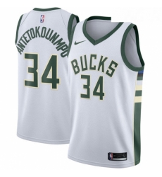 Youth Nike Milwaukee Bucks 34 Giannis Antetokounmpo Swingman White Home NBA Jersey Association Edition Youth Nike Milwaukee Bucks 34 Giannis Antetokounmpo Swingman White Home NBA Jersey Association Edition