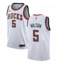 Youth Nike Milwaukee Bucks 5 D J Wilson Authentic White Fashion Hardwood Classics NBA Jersey Youth Nike Milwaukee Bucks 5 D J Wilson Authentic White Fashion Hardwood Classics NBA Jersey