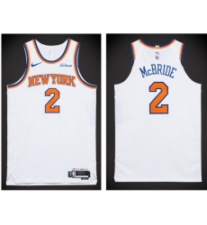Men New Yok Knicks 2 Miles McBride White 2023 24 Home City Edition Stitched Basketball Jersey Men New Yok Knicks 2 Miles McBride White 2023 24 Home City Edition Stitched Basketball Jersey