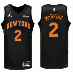 Men New Yok Knicks Miles McBride #2 Black Stitched NBA Basketball Jersey