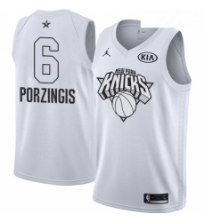 Youth Nike Jordan New York Knicks 6 Kristaps Porzingis Swingman White 2018 All Star Game NBA Jersey Youth Nike Jordan New York Knicks 6 Kristaps Porzingis Swingman White 2018 All Star Game NBA Jersey