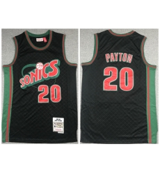 Men Oklahoma City Thunder 20 Gary Payton Black 1995 96 Throwback SuperSonics Stitched Jersey Men Oklahoma City Thunder 20 Gary Payton Black 1995 96 Throwback SuperSonics Stitched Jersey