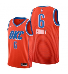 Men Oklahoma City Thunder 6 Josh Giddey Orange NBA Swingman Statement Edition 2019 2020 Jersey Men Oklahoma City Thunder 6 Josh Giddey Orange NBA Swingman Statement Edition 2019 2020 Jersey