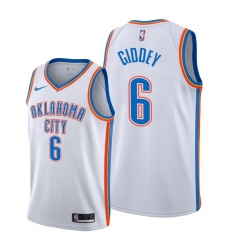 Men Oklahoma City Thunder 6 Josh Giddey White Jersey Men Oklahoma City Thunder 6 Josh Giddey White Jersey