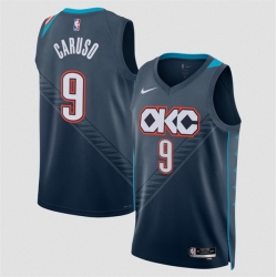 Men Oklahoma City Thunder 9 Alex Caruso Navy 2025 26 City Edition Stitched Basketball Jersey