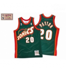 Mens Mitchell and Ness Oklahoma City Thunder 20 Gary Payton Authentic Green SuperSonics Throwback NBA Jersey Mens Mitchell and Ness Oklahoma City Thunder 20 Gary Payton Authentic Green SuperSonics Throwback NBA Jersey