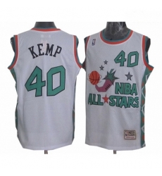 Mens Mitchell and Ness Oklahoma City Thunder 40 Shawn Kemp Authentic White 1996 All Star Throwback NBA Jersey Mens Mitchell and Ness Oklahoma City Thunder 40 Shawn Kemp Authentic White 1996 All Star Throwback NBA Jersey