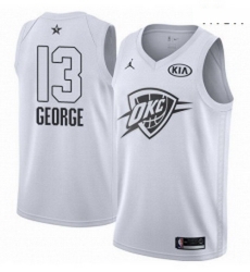 Mens Nike Jordan Oklahoma City Thunder 13 Paul George Swingman White 2018 All Star Game NBA Jersey Mens Nike Jordan Oklahoma City Thunder 13 Paul George Swingman White 2018 All Star Game NBA Jersey
