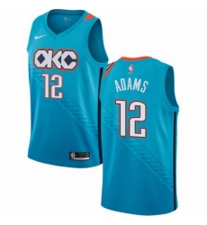 Mens Nike Oklahoma City Thunder 12 Steven Adams Swingman Turquoise NBA Jersey City Edition Mens Nike Oklahoma City Thunder 12 Steven Adams Swingman Turquoise NBA Jersey City Edition
