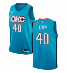 Mens Nike Oklahoma City Thunder 40 Shawn Kemp Swingman Turquoise NBA Jersey City Edition Mens Nike Oklahoma City Thunder 40 Shawn Kemp Swingman Turquoise NBA Jersey City Edition