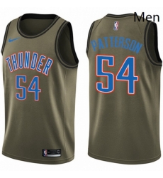Mens Nike Oklahoma City Thunder 54 Patrick Patterson Swingman Green Salute to Service NBA Jersey Mens Nike Oklahoma City Thunder 54 Patrick Patterson Swingman Green Salute to Service NBA Jersey