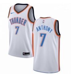 Mens Nike Oklahoma City Thunder 7 Carmelo Anthony Swingman White Home NBA Jersey Association Edition Mens Nike Oklahoma City Thunder 7 Carmelo Anthony Swingman White Home NBA Jersey Association Edition