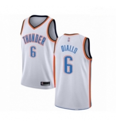 Mens Oklahoma City Thunder 6 Hamidou Diallo Authentic White Basketball Jersey Association Edition Mens Oklahoma City Thunder 6 Hamidou Diallo Authentic White Basketball Jersey Association Edition