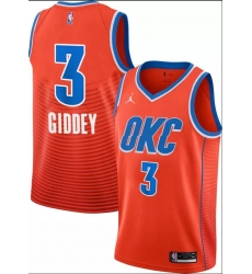 Men's Oklahoma City Thunder Josh Giddey #3 Orange Dri-FIT Swingman Jersey Men's Oklahoma City Thunder Josh Giddey #3 Orange Dri-FIT Swingman Jersey