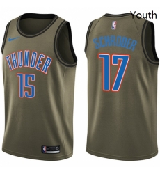 Youth Nike Oklahoma City Thunder 17 Dennis Schroder Swingman Green Salute to Service NBA Jersey Youth Nike Oklahoma City Thunder 17 Dennis Schroder Swingman Green Salute to Service NBA Jersey