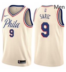 Mens Nike Philadelphia 76ers 9 Dario Saric Swingman Cream NBA Jersey City Edition Mens Nike Philadelphia 76ers 9 Dario Saric Swingman Cream NBA Jersey City Edition