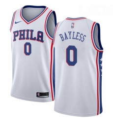Womens Nike Philadelphia 76ers 0 Jerryd Bayless Swingman White Home NBA Jersey Association Edition Womens Nike Philadelphia 76ers 0 Jerryd Bayless Swingman White Home NBA Jersey Association Edition
