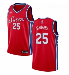 Womens Nike Philadelphia 76ers 25 Ben Simmons Swingman Red Alternate NBA Jersey Statement Edition Womens Nike Philadelphia 76ers 25 Ben Simmons Swingman Red Alternate NBA Jersey Statement Edition