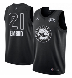 Youth Nike Jordan Philadelphia 76ers 21 Joel Embiid Swingman Black 2018 All Star Game NBA Jersey Youth Nike Jordan Philadelphia 76ers 21 Joel Embiid Swingman Black 2018 All Star Game NBA Jersey