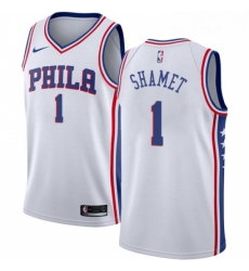 Youth Nike Philadelphia 76ers 1 Landry Shamet Swingman White NBA Jersey Association Edition Youth Nike Philadelphia 76ers 1 Landry Shamet Swingman White NBA Jersey Association Edition