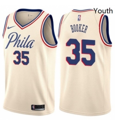 Youth Nike Philadelphia 76ers 35 Trevor Booker Swingman Cream NBA Jersey City Edition Youth Nike Philadelphia 76ers 35 Trevor Booker Swingman Cream NBA Jersey City Edition