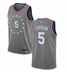 Youth Nike Philadelphia 76ers 5 Amir Johnson Swingman Gray NBA Jersey City Edition Youth Nike Philadelphia 76ers 5 Amir Johnson Swingman Gray NBA Jersey City Edition