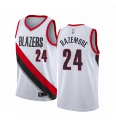 Mens Portland Trail Blazers 24 Kent Bazemore Authentic White Basketball Jersey Association Edition Mens Portland Trail Blazers 24 Kent Bazemore Authentic White Basketball Jersey Association Edition