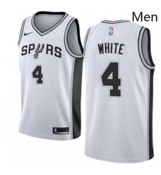 Mens Nike San Antonio Spurs 4 Derrick White Authentic White Home NBA Jersey Association Edition Mens Nike San Antonio Spurs 4 Derrick White Authentic White Home NBA Jersey Association Edition