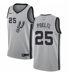 Womens Nike San Antonio Spurs 25 Jakob Poeltl Swingman Silver NBA Jersey Statement Edition Womens Nike San Antonio Spurs 25 Jakob Poeltl Swingman Silver NBA Jersey Statement Edition