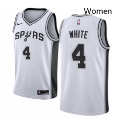 Womens Nike San Antonio Spurs 4 Derrick White Authentic White Home NBA Jersey Association Edition Womens Nike San Antonio Spurs 4 Derrick White Authentic White Home NBA Jersey Association Edition