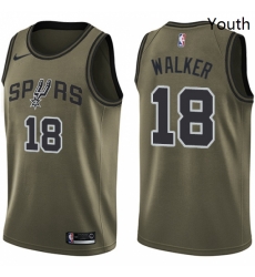 Youth Nike San Antonio Spurs 18 Lonnie Walker Swingman Green Salute to Service NBA Jersey Youth Nike San Antonio Spurs 18 Lonnie Walker Swingman Green Salute to Service NBA Jersey