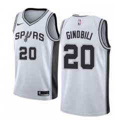 Youth Nike San Antonio Spurs 20 Manu Ginobili Authentic White Home NBA Jersey Association Edition Youth Nike San Antonio Spurs 20 Manu Ginobili Authentic White Home NBA Jersey Association Edition