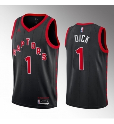 Men Toronto Raptors 1 Gradey Dick Black 2023 Draft Statement Edition Stitched Basketball Jersey Men Toronto Raptors 1 Gradey Dick Black 2023 Draft Statement Edition Stitched Basketball Jersey
