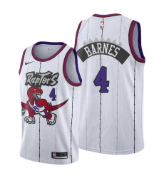 Men Toronto Raptors 4 Scottie Barnes White Jersey Men Toronto Raptors 4 Scottie Barnes White Jersey