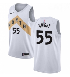 Mens Nike Toronto Raptors 55 Delon Wright Swingman White NBA Jersey City Edition Mens Nike Toronto Raptors 55 Delon Wright Swingman White NBA Jersey City Edition