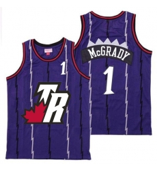 Raptors 1 Tracy McGrady Purple Big White TR Logo Retro Jersey Raptors 1 Tracy McGrady Purple Big White TR Logo Retro Jersey