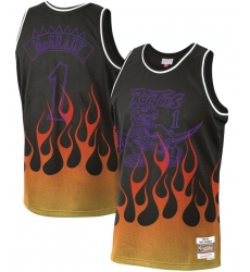 Toronto Raptors 1 Tracy McGrady Black 1998 99 Hardwood Classics Flames Swingman Jersey Toronto Raptors 1 Tracy McGrady Black 1998 99 Hardwood Classics Flames Swingman Jersey