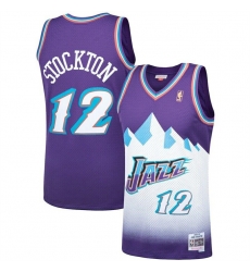 Men Utah Jazz 12 John Stockton Purple 1996 97 Hardwood Classic Stitched Jersey Men Utah Jazz 12 John Stockton Purple 1996 97 Hardwood Classic Stitched Jersey