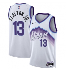 Men Utah Jazz 13 Walter Clayton Jr  White 2025 Association Edition Stitched Basketball Jersey