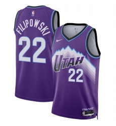Men Utah Jazz 22 Kyle Filipowski Purple 2025 Icon Edition Stitched Basketball Jersey