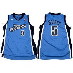 Men Utah Jazz  5 Carlos Boozer Blue Stitched Basketball Jersey