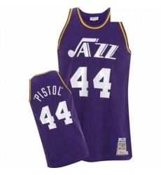 Mens Adidas Utah Jazz 44 Pete Maravich Authentic Purple Pistol NBA Jersey Mens Adidas Utah Jazz 44 Pete Maravich Authentic Purple Pistol NBA Jersey