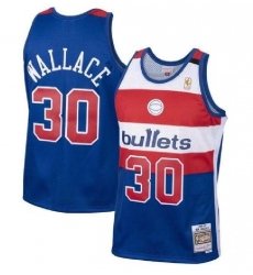 Mitchell Ness Royal Ben Wallace Royal Washington Bullets 1996 97 Hardwood Classics Swingman Jersey