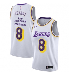 Lakers 8 Kobe Bryant White R I P Signature Swingman Jersey Lakers 8 Kobe Bryant White R I P Signature Swingman Jersey