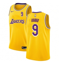 Lakers 9 Rajon Rondo Yellow 2020 2021 New City Edition Nike Swingman Jerseys Lakers 9 Rajon Rondo Yellow 2020 2021 New City Edition Nike Swingman Jerseys